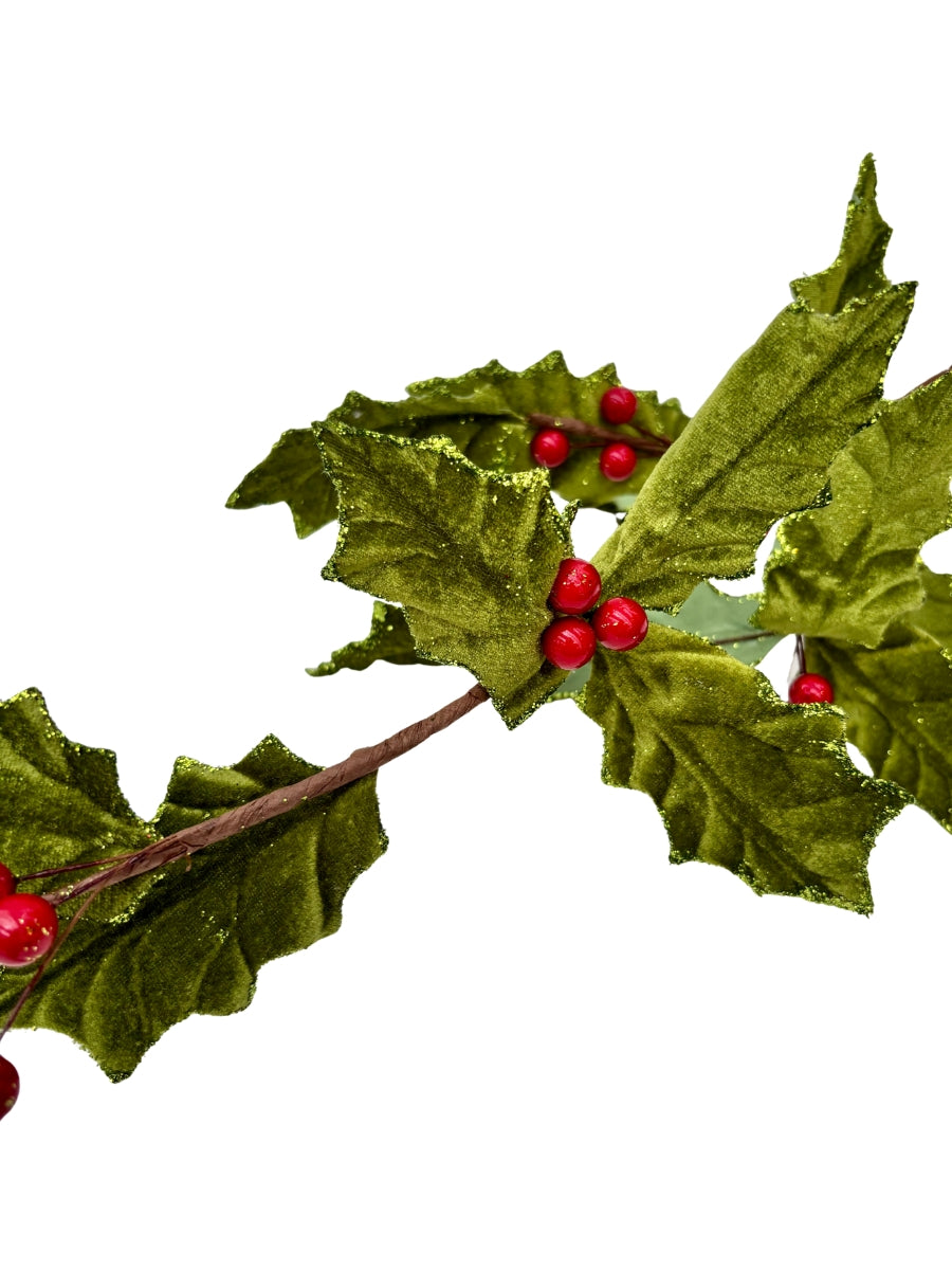 Holly Berry Spray Green/Red 31.5''